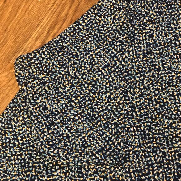 CJ Banks Blue White Yellow Confetti Polka Dot Shirt Size 3X (24/26W) - Picture 4 of 12